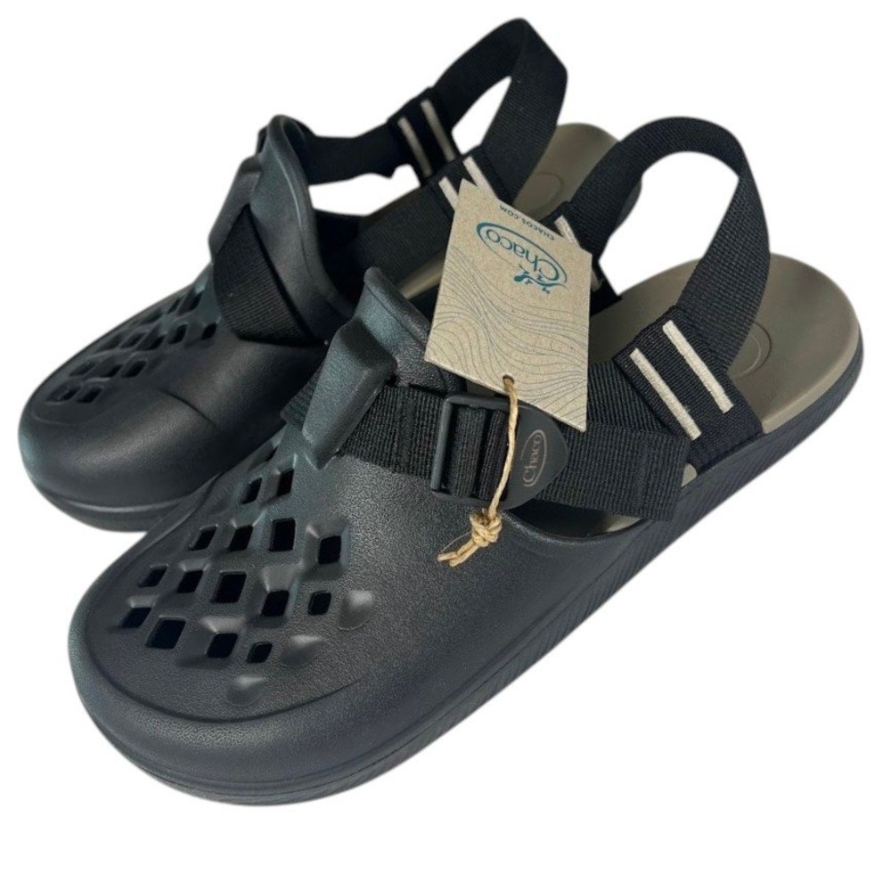 Chaco Chillos Clog Black Mens 10 Slip On Sandals Outdoor Lightweight NWT